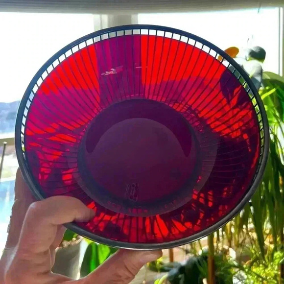 Gorgeous Vintage Gorham Silver Wired Bowl with Ruby Red Glass Insert Sweden - Picture 3 of 7